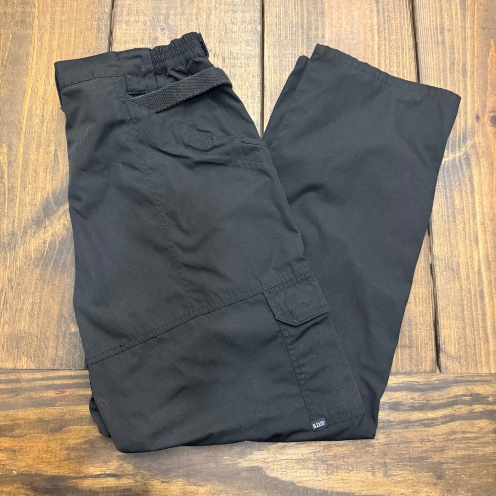 5.11 Tactical Men's Black double‎ knee Cargo Pants Size 40x32 Workwear Outdoor